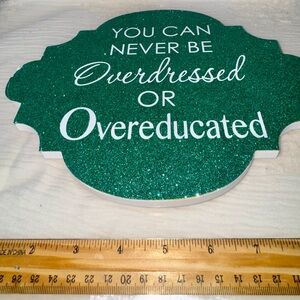 Green Glitter Motivational Wall Sign